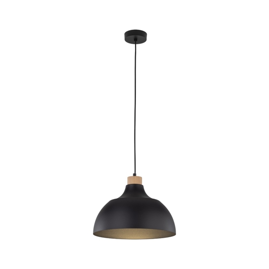 Lampadario per cucina moderna nero a cupola 34 cm